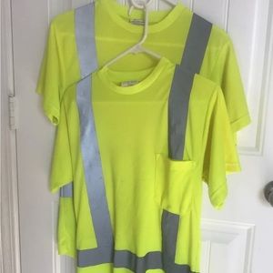 Two Occunomix Safety Pullovers Shirts Size Small Short Sleeve T Shirts